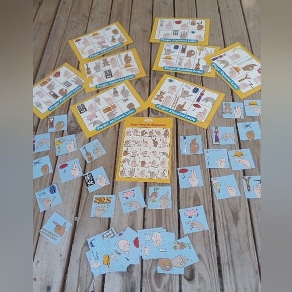 Finger Alphabet Lotto Sign Language Bingo Educational Teaching Classroom Teacher - Picture 2 of 7
